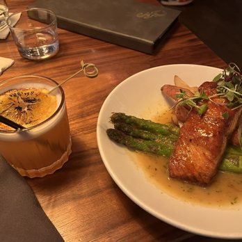 Saints + Council - Salmon so perfect--crisp on the outside, succulent inside. The lemon sauce was soooo good. Asparagus firm yet tender to the last bite. - Breakfast & Brunch Near Me - Atlanta, Georgia Saints + Council - Salmon so perfect--crisp on the outside, succulent inside. The lemon sauce was soooo good. Asparagus firm yet tender to the last bite. - Breakfast & Brunch Near Me - Atlanta, Georgia