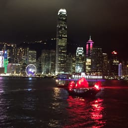 View of the skyline at night