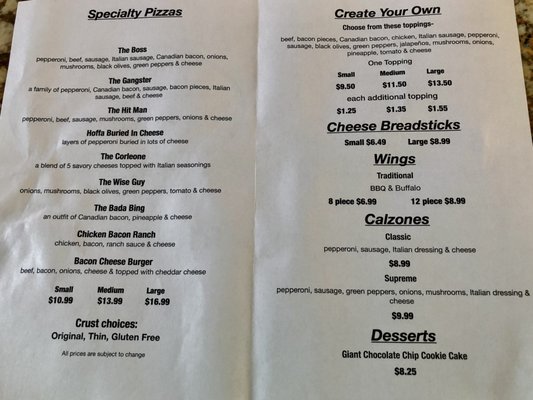 Menu photo 2 Goodfellas Pizzeria Vinita, OK