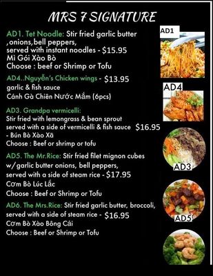 Menu photo 2 Mrs 7 Pho Wildomar, CA
