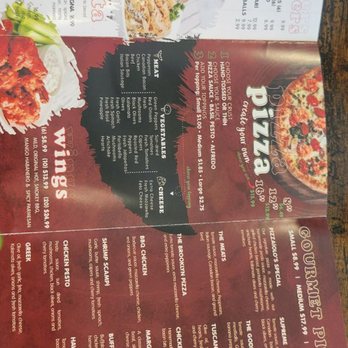 Pizzaiolo's - Paper Menu (outside portion) - Italian Near Me - Cypress, Texas