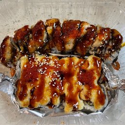 Baked Scallop Sushi and Raider's Sushi Baked Scallop Sushi and Raider's Sushi