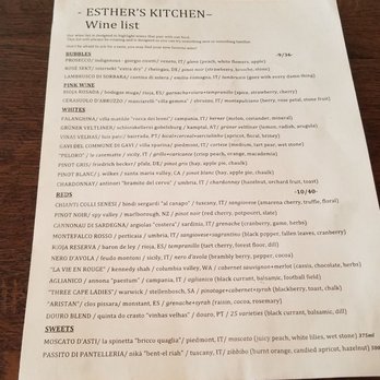 Esther's Kitchen - Menu Selections - Italian Near Me - Las Vegas, Nevada