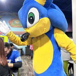 Dinoland - For some reason there was a guy in a Sonic costume.
