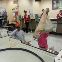 My kids doing the employees' jobs!
