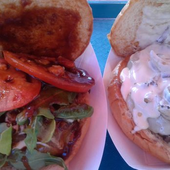 Kenji Burger - Kenji Burger (left), Truffle Burger (right) - Burgers Near Me - Kapaa, Hawaii