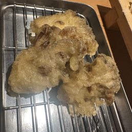 Mushroom tempura, pretty good! Mushroom tempura, pretty good!