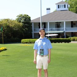 Augusta National Golf Club - The Masters Tournament Patron Photo at Founders Circle in front of the Augusta National Golf Club Clubhouse on Sunday, April 12, 2026.
