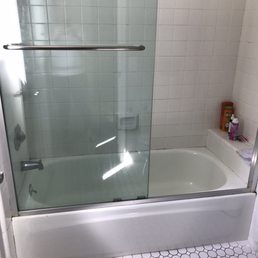 Old set-up with sliding glass doors that needed to go Old set-up with sliding glass doors that needed to go