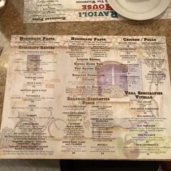 The Ravioli House - Dinner menu - Italian Near Me - Wildwood, New Jersey