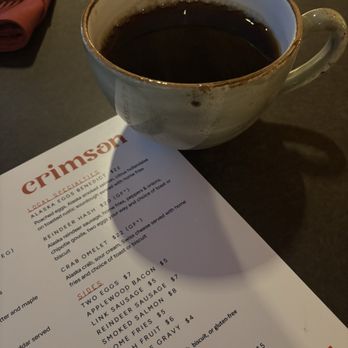 Crimson - Menu with strong coffee - Burgers Near Me - Anchorage, Alaska
