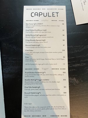Menu photo 3 Capulet New Orleans, LA