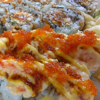 Joy Sushi - Crunch roll & Lobster mango roll - Sushi Bars Near Me - Mountain View, California Joy Sushi - Crunch roll & Lobster mango roll - Sushi Bars Near Me - Mountain View, California
