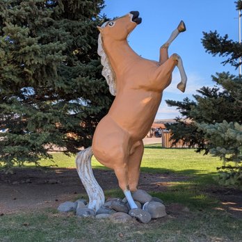 Big Bear Motel - Rearing stallion out front - Hotels Near Me - Cody, Wyoming Big Bear Motel - Rearing stallion out front - Hotels Near Me - Cody, Wyoming