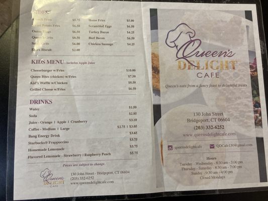 Menu photo 3 Queen’s Delight Cafe Bridgeport, CT