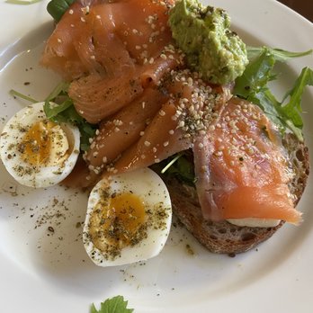 Ivy & Bros - Smoked salmon open sandwich - Modern European Near Me - Amsterdam, New Hampshire