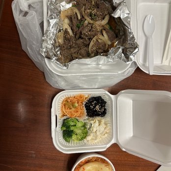 Pine Tree House - Lunch beef bulgolgi and bonchon. Forgot to photograph the rice. - Korean Near Me - Sacramento, California Pine Tree House - Lunch beef bulgolgi and bonchon. Forgot to photograph the rice. - Korean Near Me - Sacramento, California