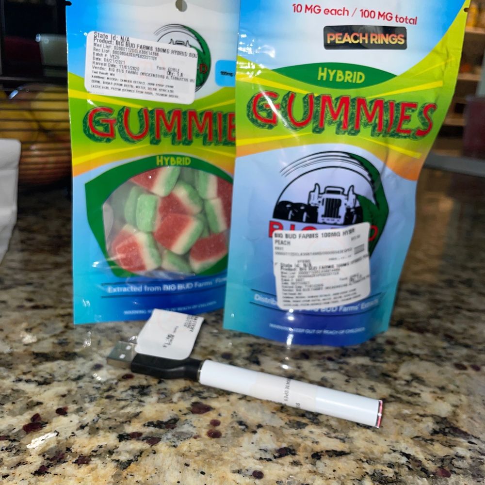 Zen Leaf - 10 mg hybrid gummies, flavors peach & sour water melon. Then a battery and charger. - Cannabis Dispensaries Near Me - Mesa, Arizona Zen Leaf - 10 mg hybrid gummies, flavors peach & sour water melon. Then a battery and charger. - Cannabis Dispensaries Near Me - Mesa, Arizona