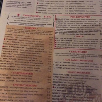 Lucky's 13 Pub - Bloomington - Just part of the menu. - American Near Me - Bloomington, Minnesota Lucky's 13 Pub - Bloomington - Just part of the menu. - American Near Me - Bloomington, Minnesota