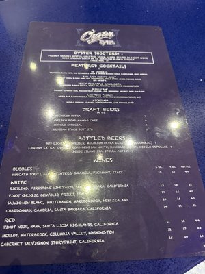 Menu photo 7 The Oyster Bar Las Vegas, NV