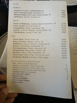Menu photo 7 Beretta Valencia San Francisco, CA