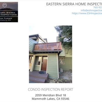 Eastern Sierra Home Inspections - Home Inspectors Near Me - Mammoth Lakes, California Eastern Sierra Home Inspections - Home Inspectors Near Me - Mammoth Lakes, California