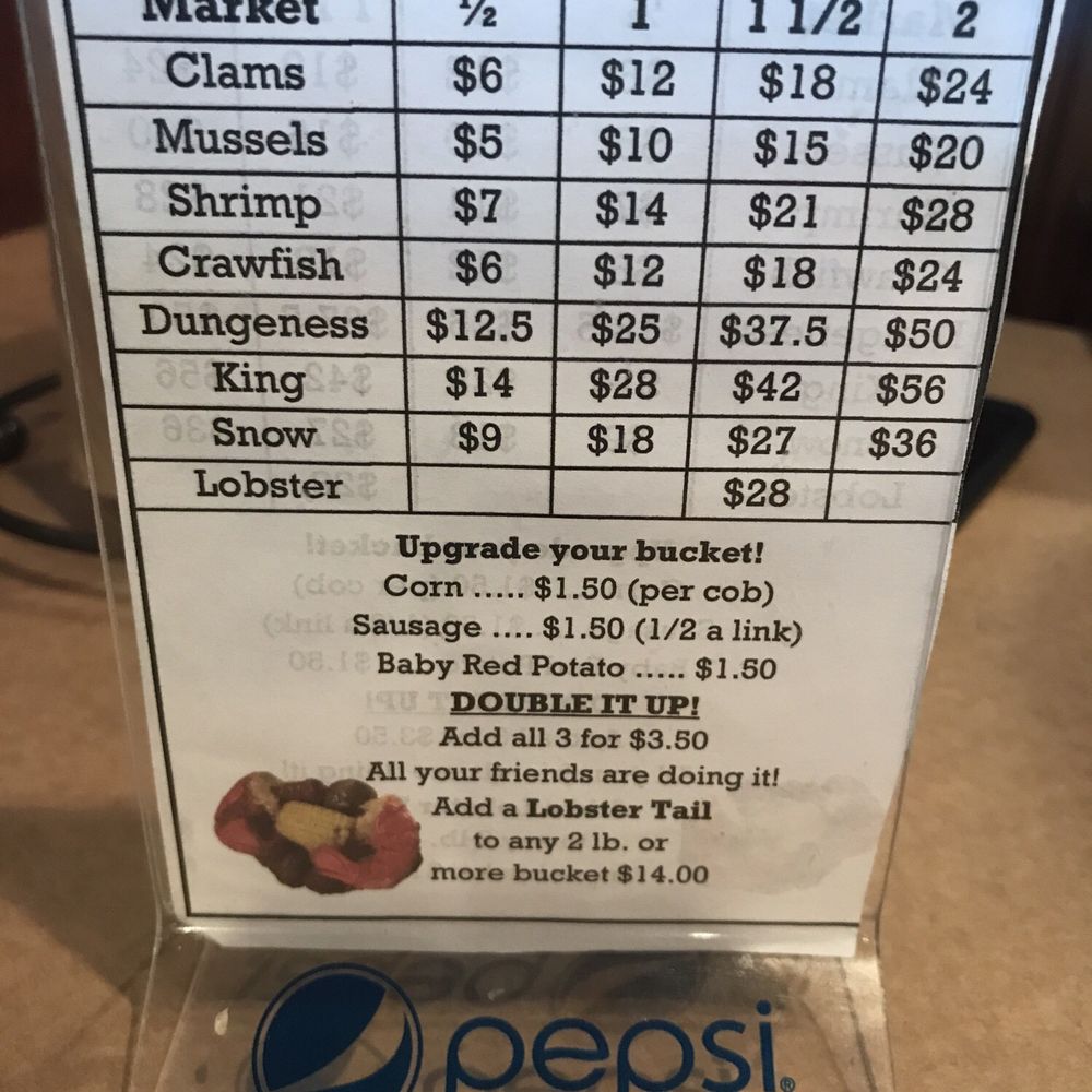 Crustacean Boil and Grill - Many of the items are market prices which is typical for seafood so no complaint there! - Seafood Near Me - Henrico, Virginia Crustacean Boil and Grill - Many of the items are market prices which is typical for seafood so no complaint there! - Seafood Near Me - Henrico, Virginia