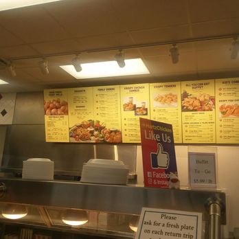 Hartz chicken buffet - menus on the wall - American Near Me - Bossier City, Louisiana