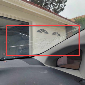 Low Cost Auto Glass - Right Side Windshield Crack #2 - Auto Glass Services Near Me - Montclair, California