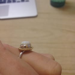 Wolf's Jewelry - AFTER. Obviously a different stone. Color is white and shape is all wrong.