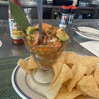 Goode Company Seafood - Mini campechana with shrimp and crab. Bright, clean flavors and layered like a great salsa with depth. - Seafood Near Me - Houston, Texas