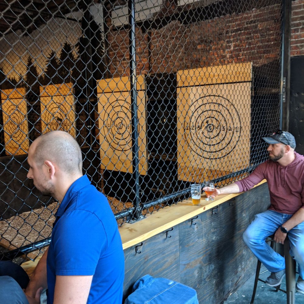 Hatchets & Hops - Targets and seating - Sports Clubs Near Me - Buffalo, New York