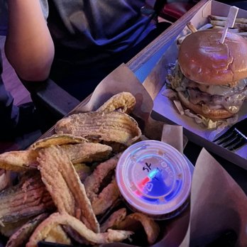 Billy Bob's Texas - Jack and jalapeno burger with fried pickles - Music Venues Near Me - Fort Worth, Texas Billy Bob's Texas - Jack and jalapeno burger with fried pickles - Music Venues Near Me - Fort Worth, Texas