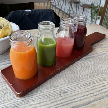 The Garden Table - Juice Sampler - Breakfast & Brunch Near Me - Indianapolis, Indiana The Garden Table - Juice Sampler - Breakfast & Brunch Near Me - Indianapolis, Indiana