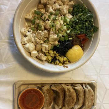 moonbowls - Sesame Surprise and Impossible Potstickers - Korean Near Me - Austin, Texas