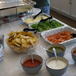 Habaneros Fresh Mexican Grill - Toppings: 3 salsas, sour cream, chips, tomatoes, lettuce, cheese