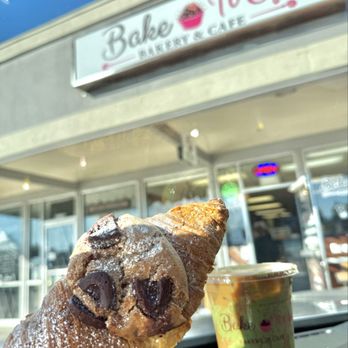 Bake It Up Bakery & Cafe - Cookie Croissant & Iced Pistachio Oat Latte - Bakeries Near Me - Castro Valley, California Bake It Up Bakery & Cafe - Cookie Croissant & Iced Pistachio Oat Latte - Bakeries Near Me - Castro Valley, California