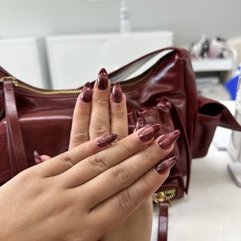 Paris Nails - Red with cat eye - Skin Care Near Me - San Jose, California Paris Nails - Red with cat eye - Skin Care Near Me - San Jose, California
