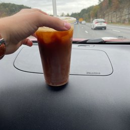 Caramel cold brew with "cream and sugar" Caramel cold brew with "cream and sugar"