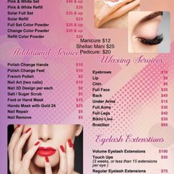Lotus Hair & Nail Spa - Menu with prices