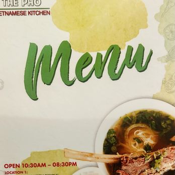 The Pho - Menu - Vietnamese Near Me - Houston, Texas