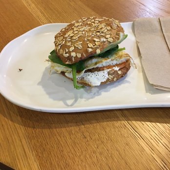 Panera Bread - Avocado, egg white, spinach on a bagel. - Sandwiches Near Me - Elk Grove Village, Illinois