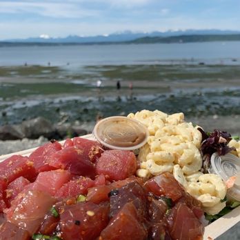 Ono Authentic Hawaiian Poke - Regular plate/ 2choice with rice, green salad and Mac salad - Poke Near Me - Edmonds, Washington Ono Authentic Hawaiian Poke - Regular plate/ 2choice with rice, green salad and Mac salad - Poke Near Me - Edmonds, Washington