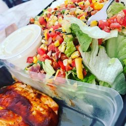 BBQ Salmon Salad so good!