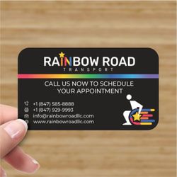 Rainbow Road Transport - Business card front