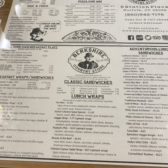 Berkshire Country Store - Menu - Convenience Stores Near Me - Norfolk, Connecticut Berkshire Country Store - Menu - Convenience Stores Near Me - Norfolk, Connecticut