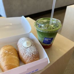 Strabwery matcha, Snow White salt bread and plain salt bread Strabwery matcha, Snow White salt bread and plain salt bread