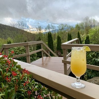 Table at Crestwood - Jalapeño Margarita on the patio - Southern Near Me - Boone, North Carolina