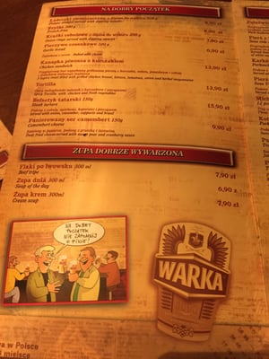 Menu photo 2 Piwiarnia Warka Suwałki, PD