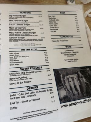 Menu photo 2 Paw-Paw's Catfish House Bastrop, TX Menu photo 2 Paw-Paw's Catfish House Bastrop, TX